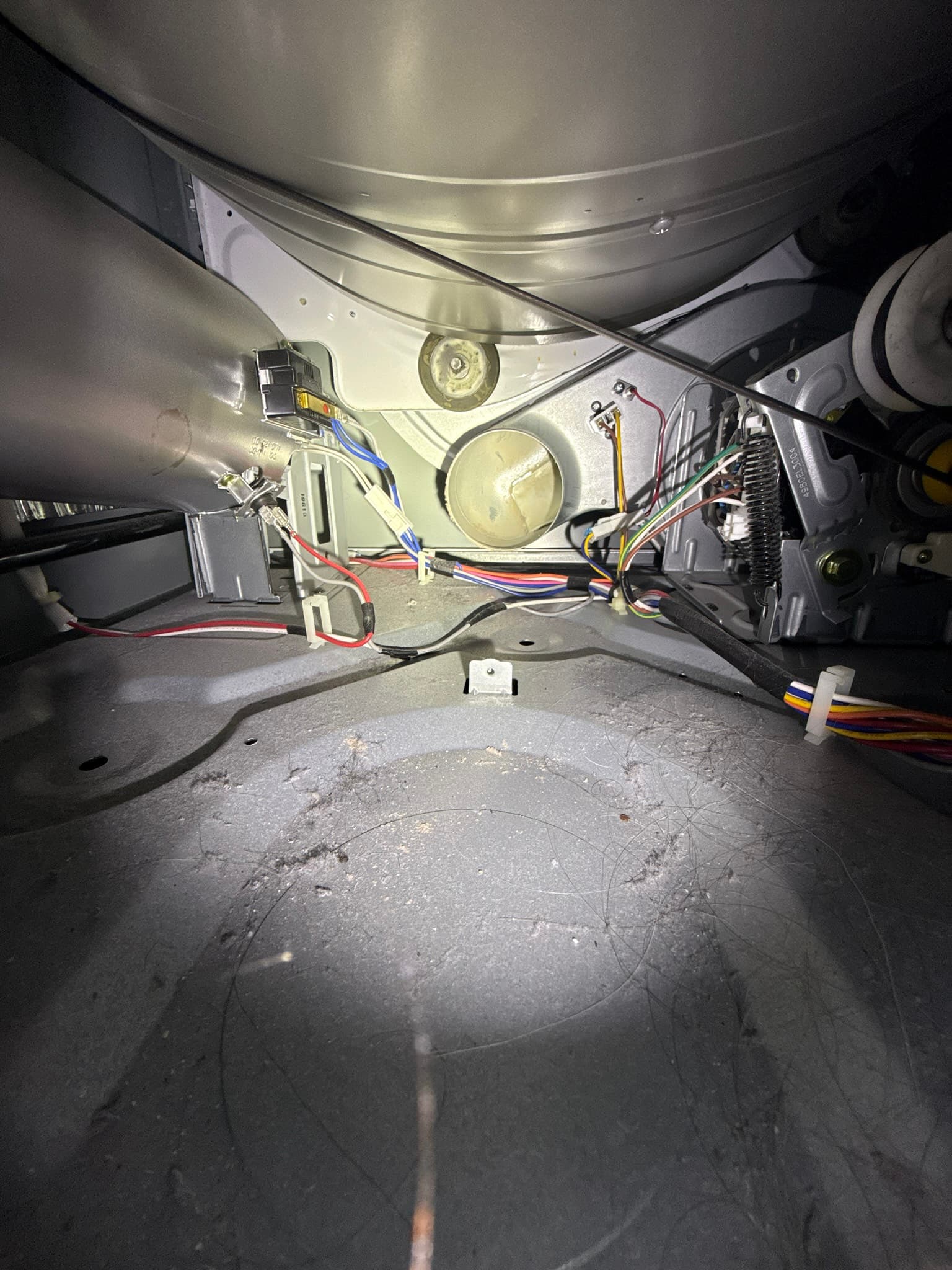 Main dryer exhaust duct interior after professional cleaning showing restored airflow capacity