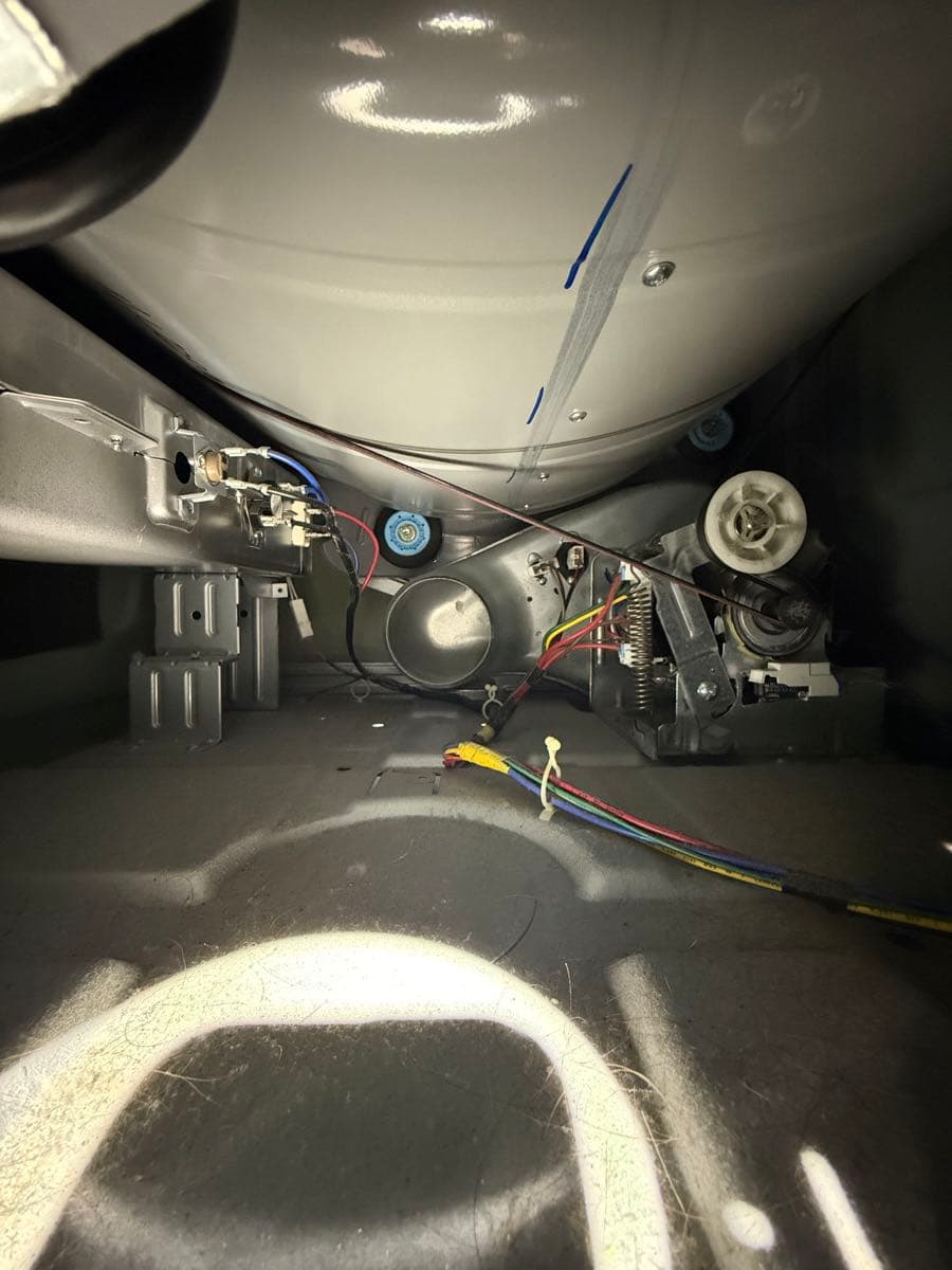 Close-up view of dryer exhaust duct interior after professional cleaning