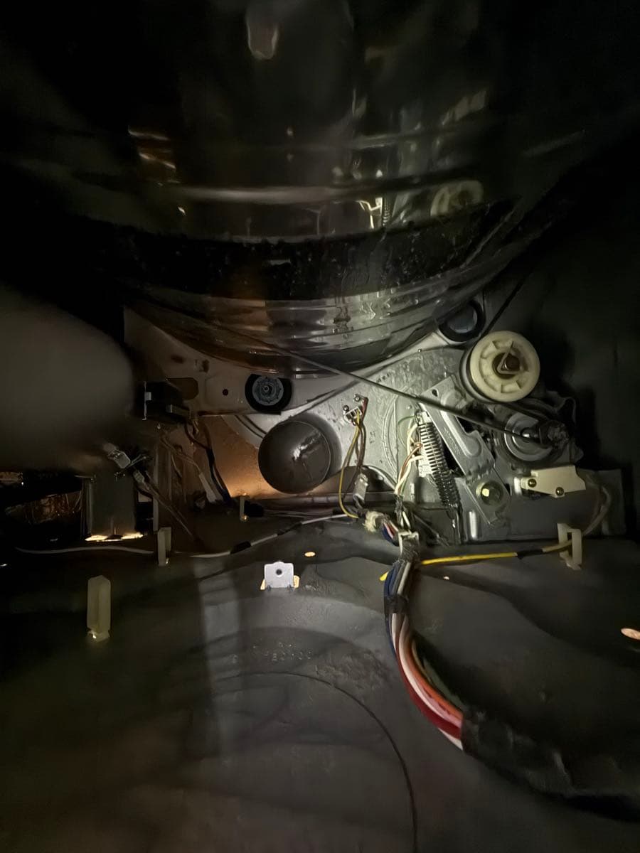 After cleaning: dryer interior with lint removed and clean pathways