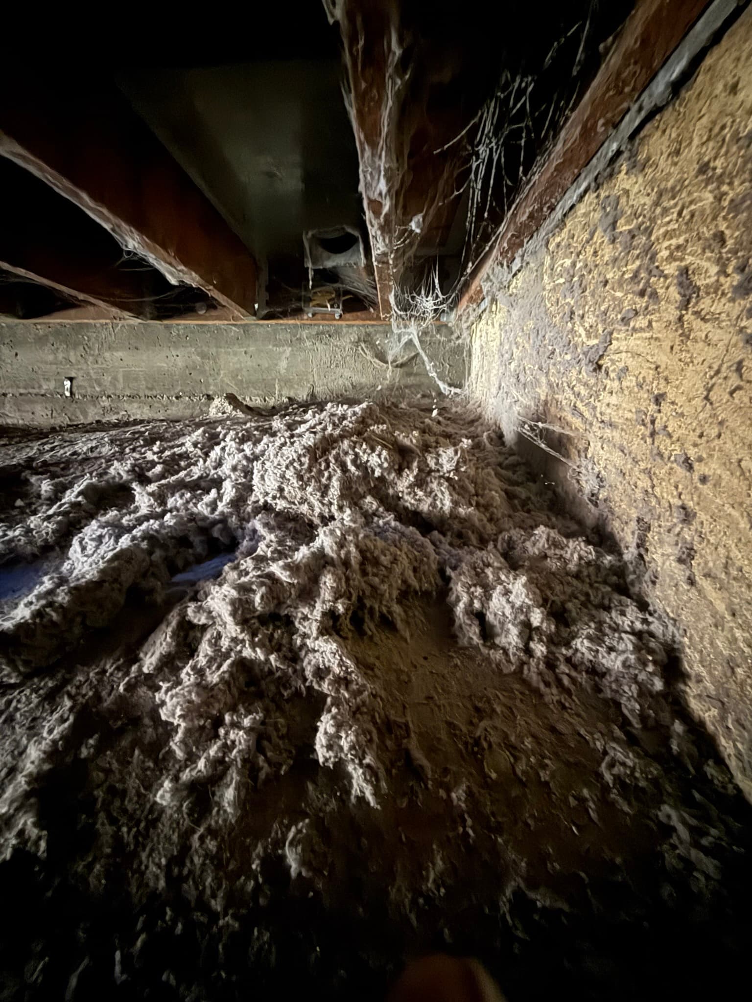 Clean dryer ductwork interior after professional lint removal and restoration