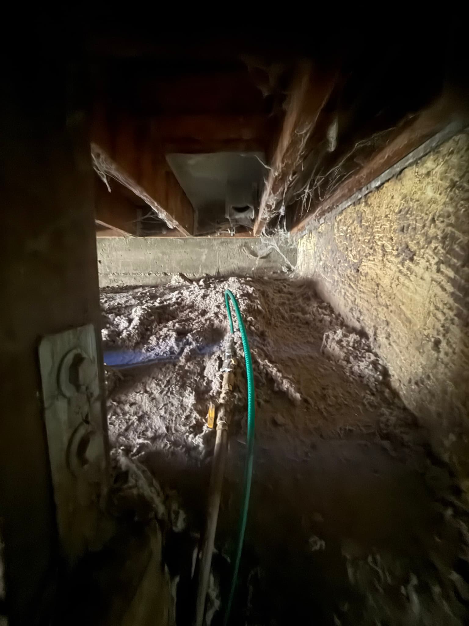 Massive amount of lint debris removed from 16 feet of residential dryer ductwork in San Carlos